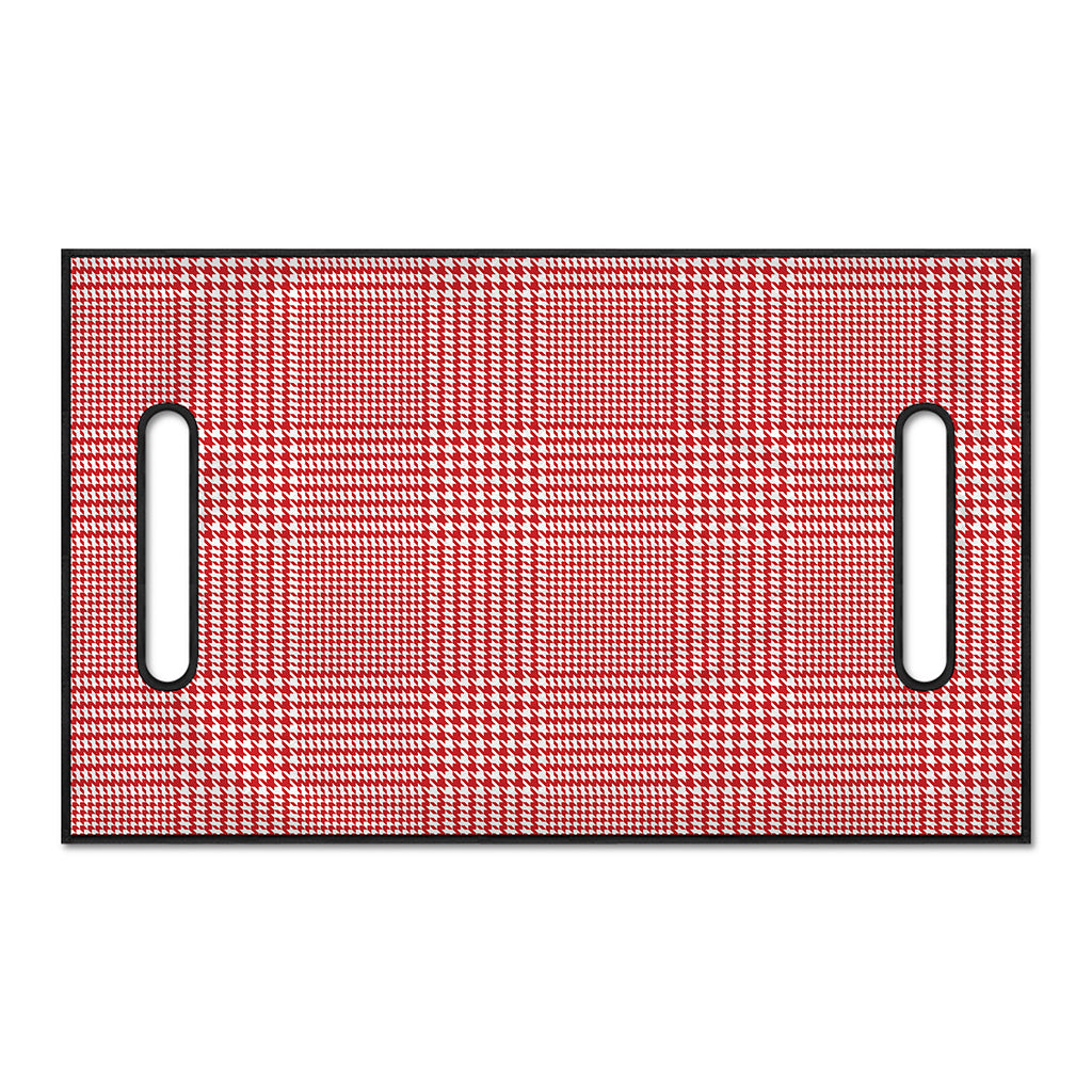 Red And White Glen Plaid Print Golf Cart Seat Cover