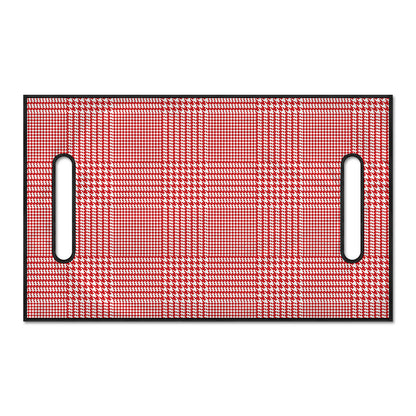 Red And White Glen Plaid Print Golf Cart Seat Cover