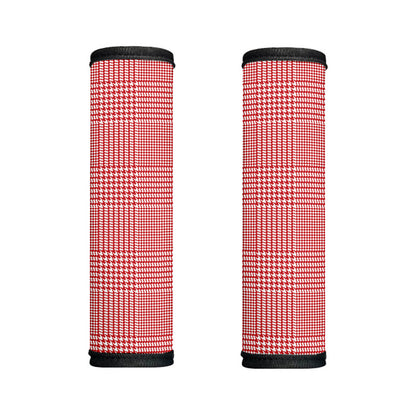 Red And White Glen Plaid Print Handle Covers