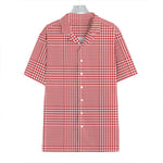 Red And White Glen Plaid Print Hawaiian Shirt