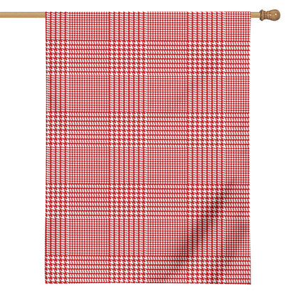 Red And White Glen Plaid Print House Flag