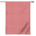 Red And White Glen Plaid Print House Flag