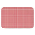 Red And White Glen Plaid Print Indoor Door Mat