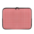 Red And White Glen Plaid Print Laptop Sleeve