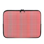 Red And White Glen Plaid Print Laptop Sleeve