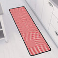 Red And White Glen Plaid Print Long Kitchen Mat