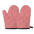 Red And White Glen Plaid Print Oven Mitts