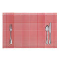 Red And White Glen Plaid Print Placemat