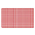 Red And White Glen Plaid Print Polyester Doormat
