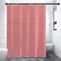 Red And White Glen Plaid Print Premium Shower Curtain