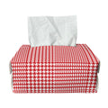 Red And White Glen Plaid Print Rectangle Tissue Box Cover