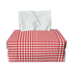 Red And White Glen Plaid Print Rectangle Tissue Box Cover