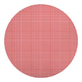 Red And White Glen Plaid Print Round Blanket