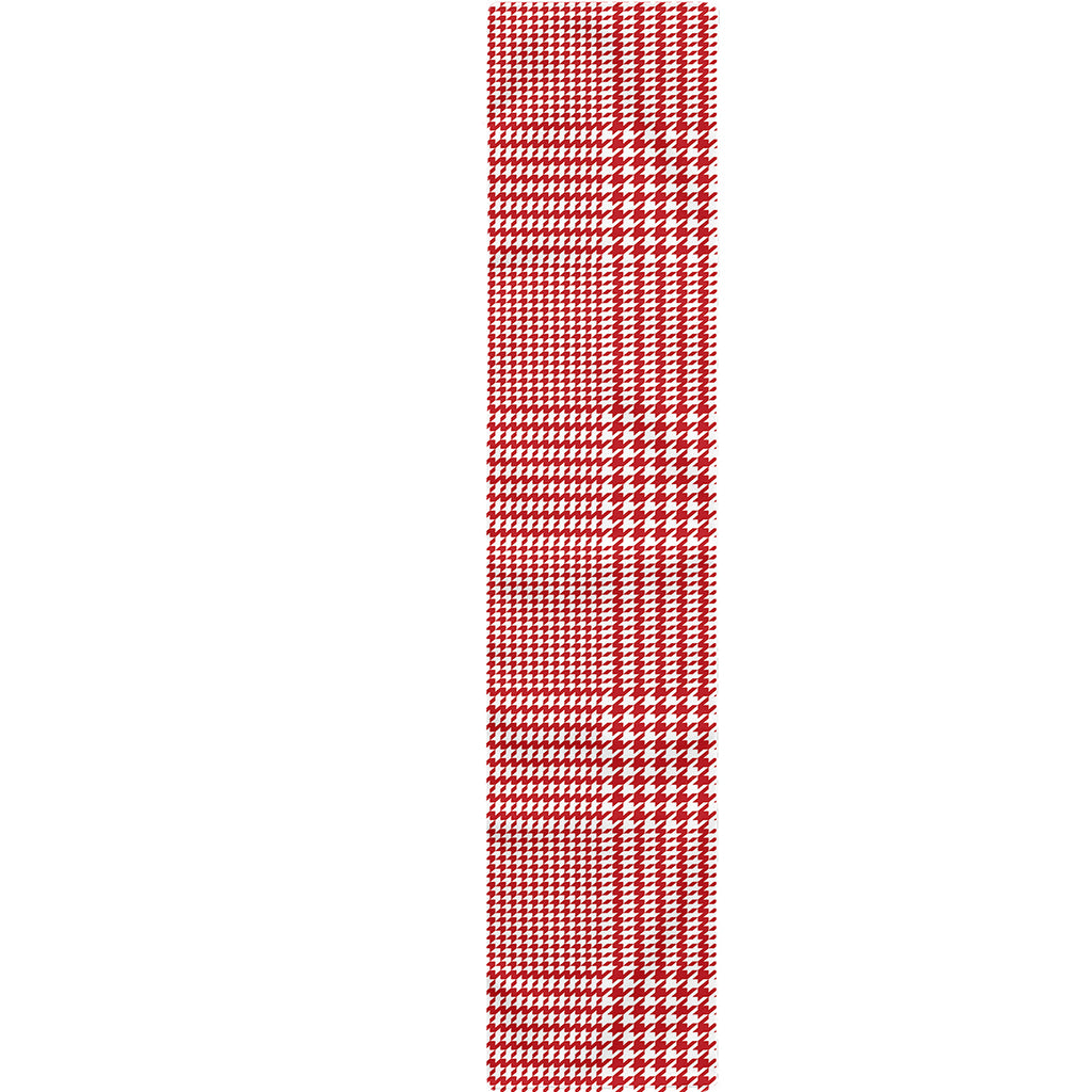 Red And White Glen Plaid Print Table Runner