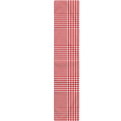 Red And White Glen Plaid Print Table Runner