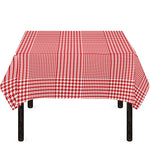 Red And White Glen Plaid Print Tablecloth