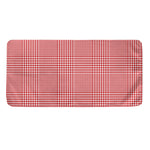 Red And White Glen Plaid Print Towel