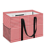Red And White Glen Plaid Print Utility Tote Bag