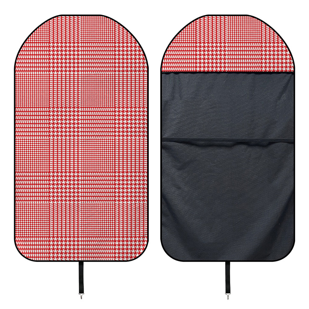 Red And White Glen Plaid Print Waterproof Car Seat Cover
