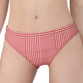Red And White Glen Plaid Print Women's Panties