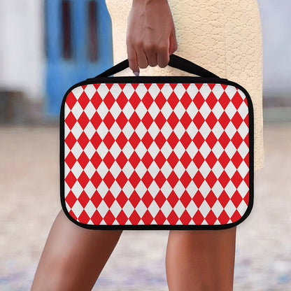 Red And White Harlequin Pattern Print Classic Bible Case