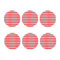Red And White Harlequin Pattern Print Coaster Set
