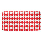 Red And White Harlequin Pattern Print Towel