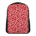 Red And White Heart Pattern Print Casual Backpack