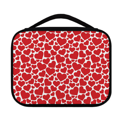 Red And White Heart Pattern Print Classic Bible Case
