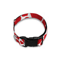 Red And White Heart Pattern Print Dog Collar