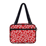 Red And White Heart Pattern Print Double Strap Bible Bag