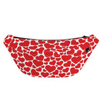 Red And White Heart Pattern Print Fanny Pack