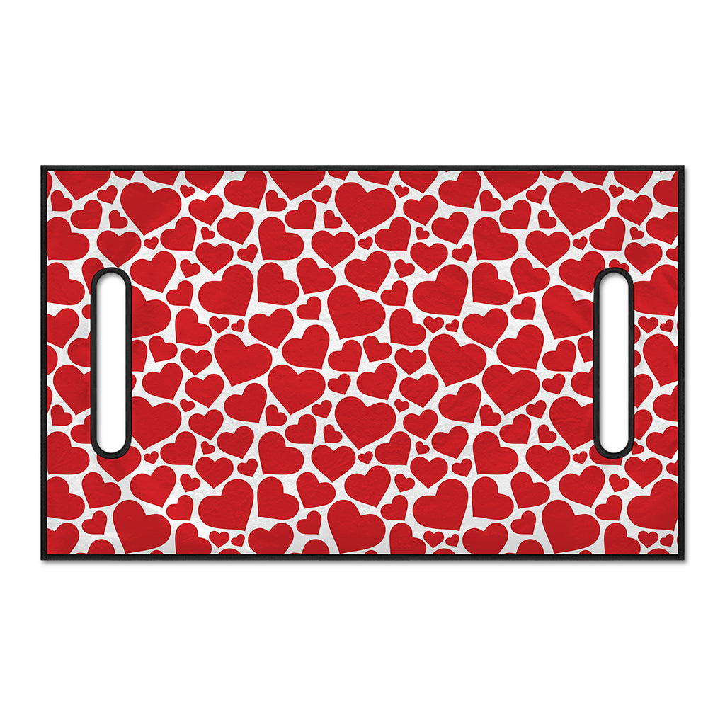 Red And White Heart Pattern Print Golf Cart Seat Cover