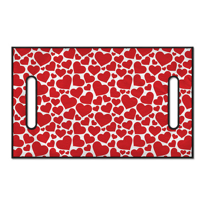 Red And White Heart Pattern Print Golf Cart Seat Cover