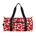Red And White Heart Pattern Print Gym Bag