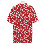 Red And White Heart Pattern Print Hawaiian Shirt