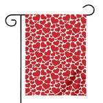 Red And White Heart Pattern Print House Flag