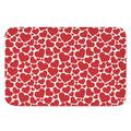 Red And White Heart Pattern Print Indoor Door Mat