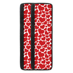 Red And White Heart Pattern Print Refrigerator Handle Covers