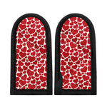 Red And White Heart Pattern Print Skillet Handle Cover