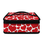 Red And White Heart Pattern Print Small Lunch Bag