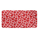 Red And White Heart Pattern Print Towel