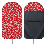 Red And White Heart Pattern Print Waterproof Car Seat Cover