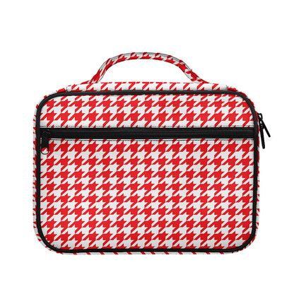 Red And White Houndstooth Pattern Print Briefcase Bible Bag