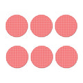 Red And White Houndstooth Pattern Print Coaster Set