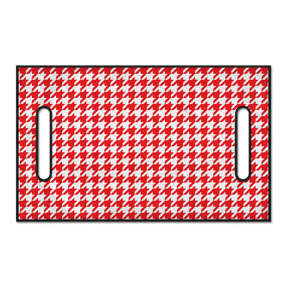 Red And White Houndstooth Pattern Print Golf Cart Seat Cover