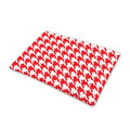 Red And White Houndstooth Pattern Print Pet Cooling Mat Cover