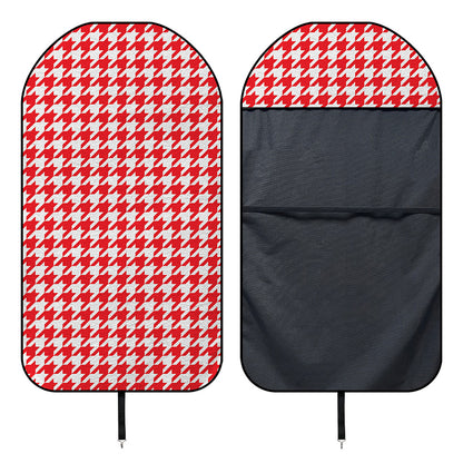 Red And White Houndstooth Pattern Print Waterproof Car Seat Cover