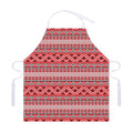 Red And White Native Tribal Print Adjustable Apron
