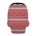 Red And White Native Tribal Print Baby Seat Cover
